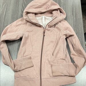 Rare Lululemon Heather Barkberry, Rose, pink scuba hoodie 6